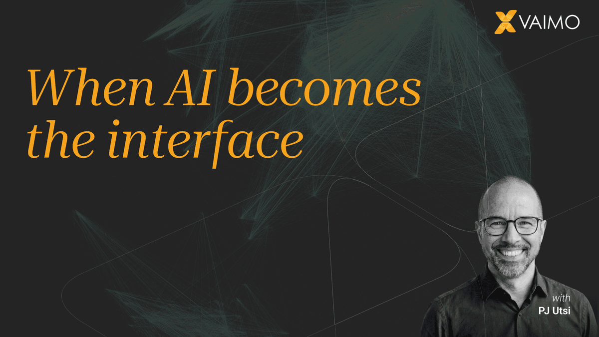 Blog - When AI becomes the interface 1920 x 1080 Website