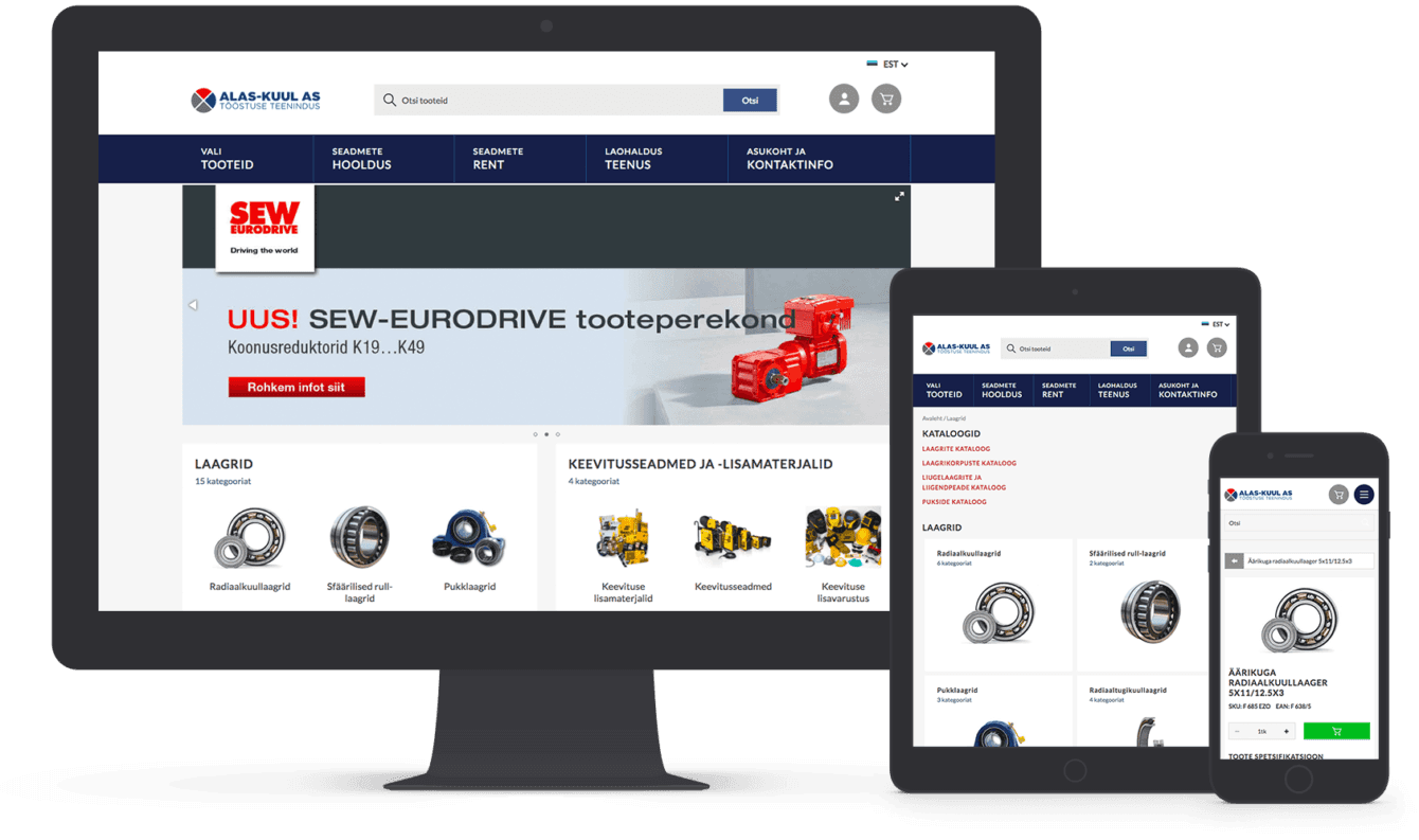 Alas-Kuul Site on different devices
