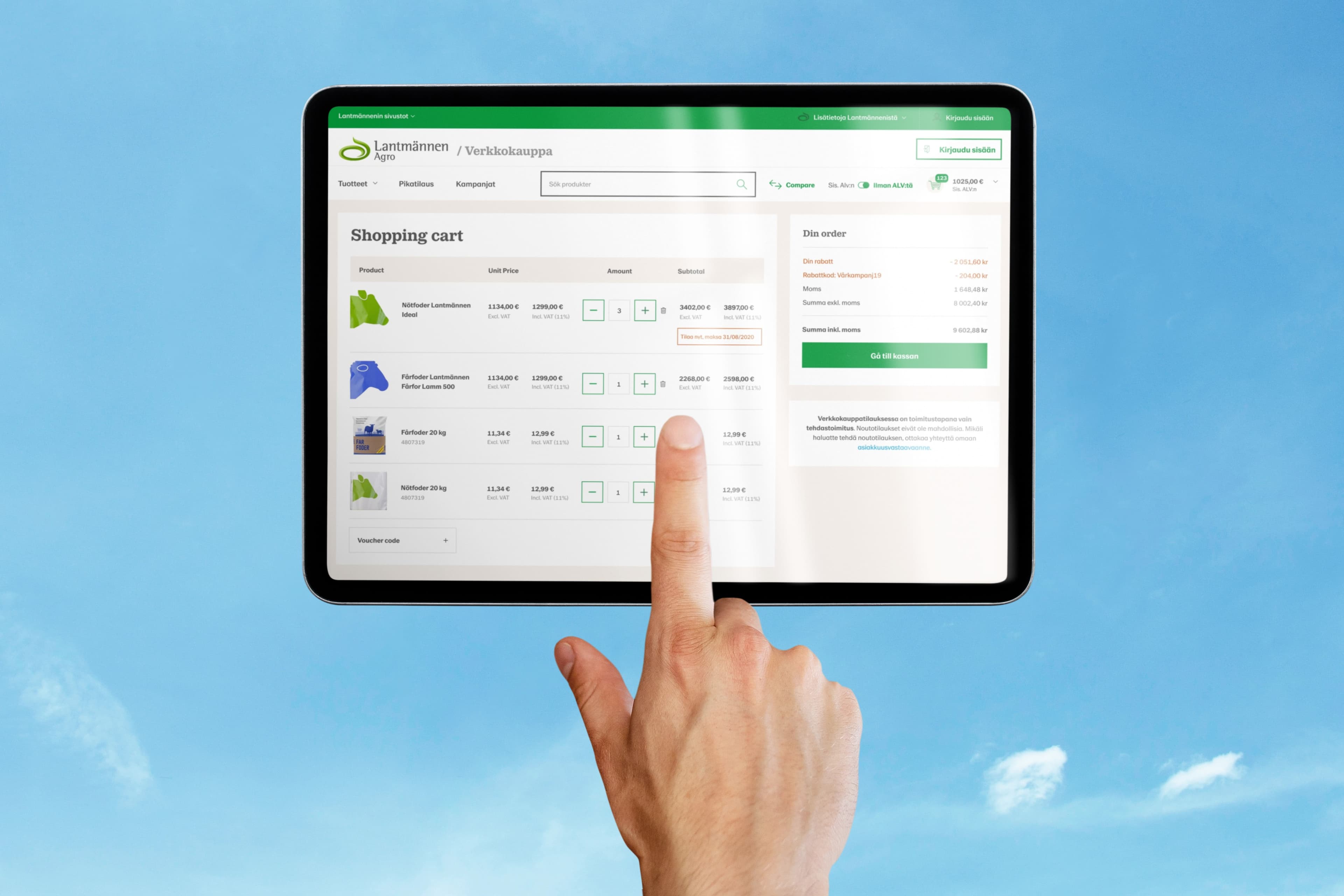 Lantmännen image hand ipad