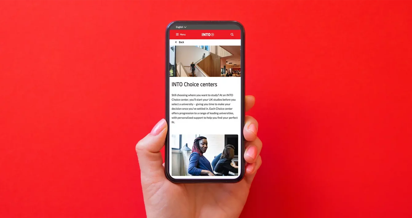 Into University site on the phone