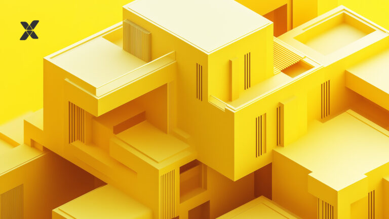 Yellow blocks that represent a composable commerce architecture