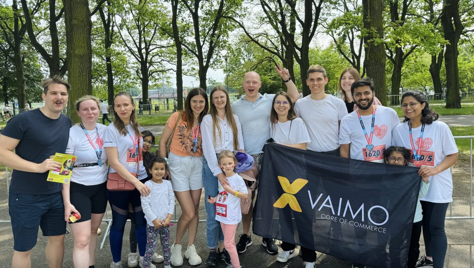 Vaimo Poland employees participating in a race