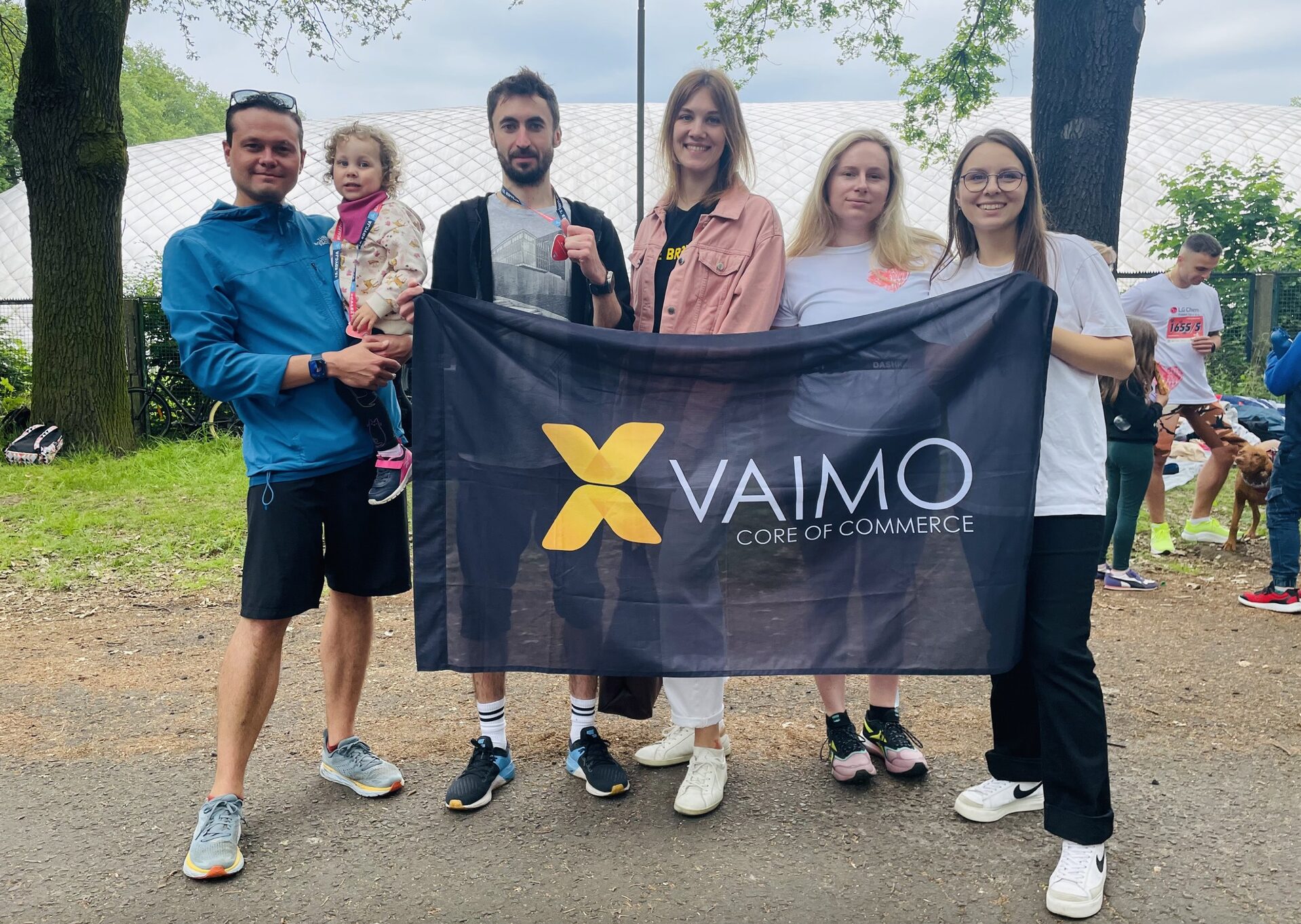 Vaimo Poland employees participating in a race