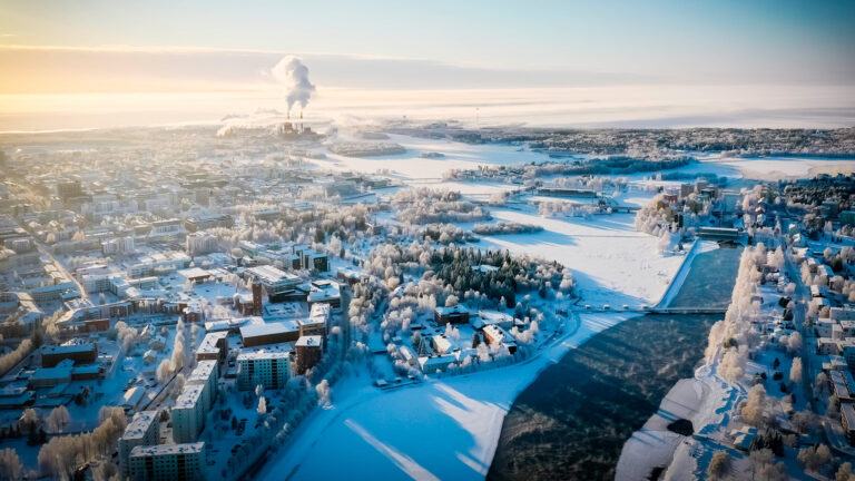 Oulu city skyline