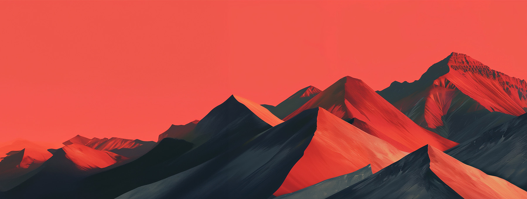 Red abstract mountains Adobe