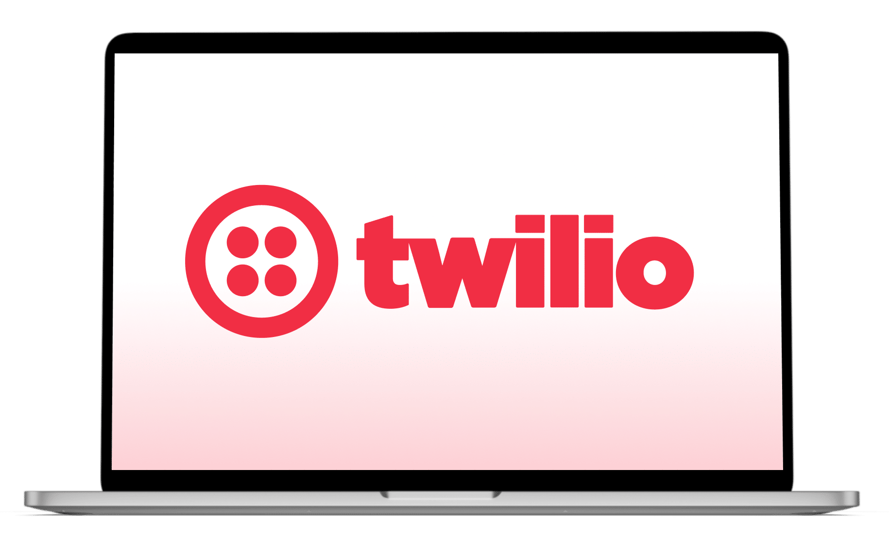 Twilio logo on laptop