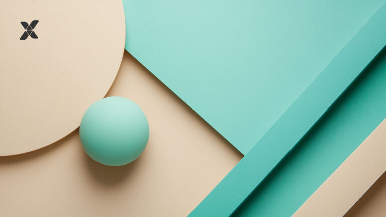 abstract image with a beige and turquoise color palet